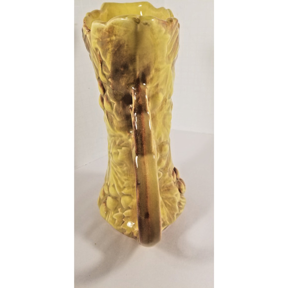 Golden Grapes & Woodland Whispers — Vintage Grapevine McCoy Pitcher Vase 9 1/2" - Picture 3 of 9